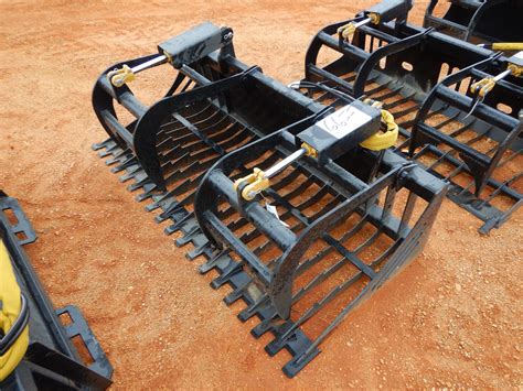 rake grapple skid steer attachment|grapple attachment for skid steer.